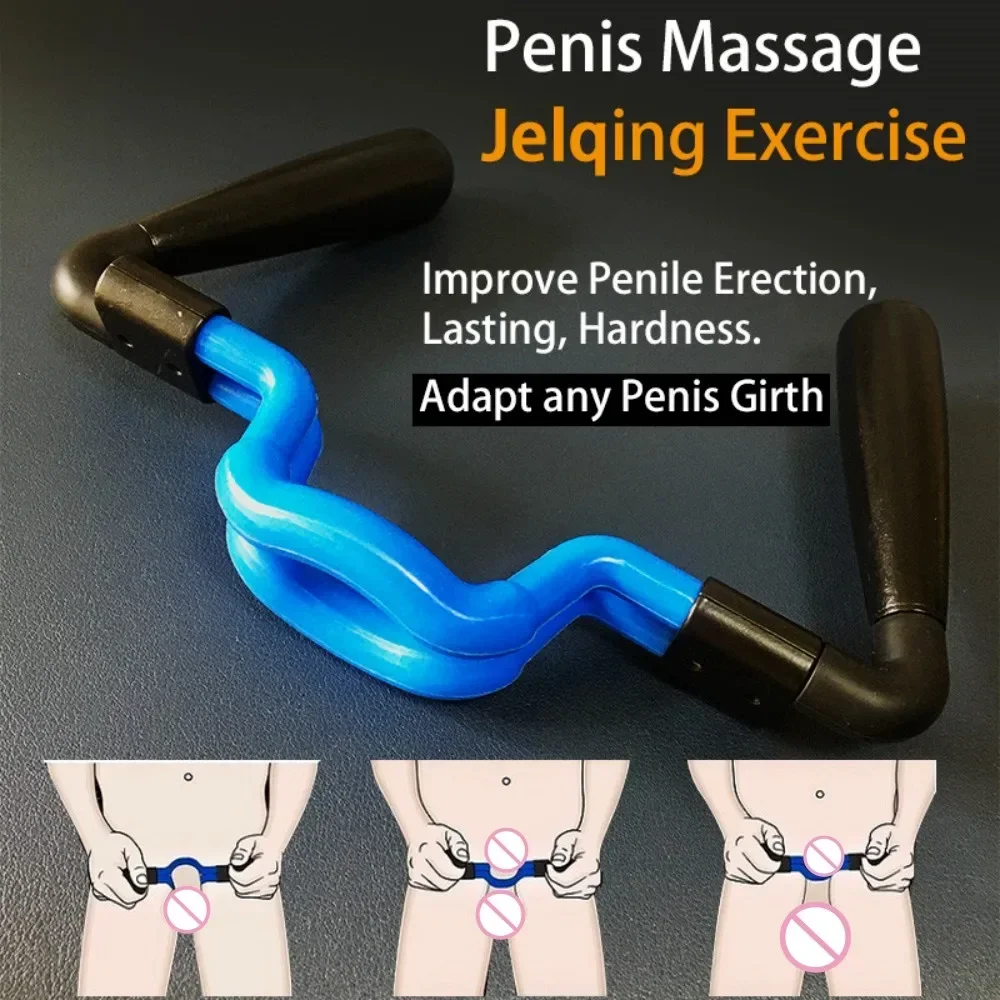 Jelqing Penis Enlargement Device Penis Stretcher Physical Training Delay Clamp Squeeze Clamp Long-lasting Erections Exerciser 18