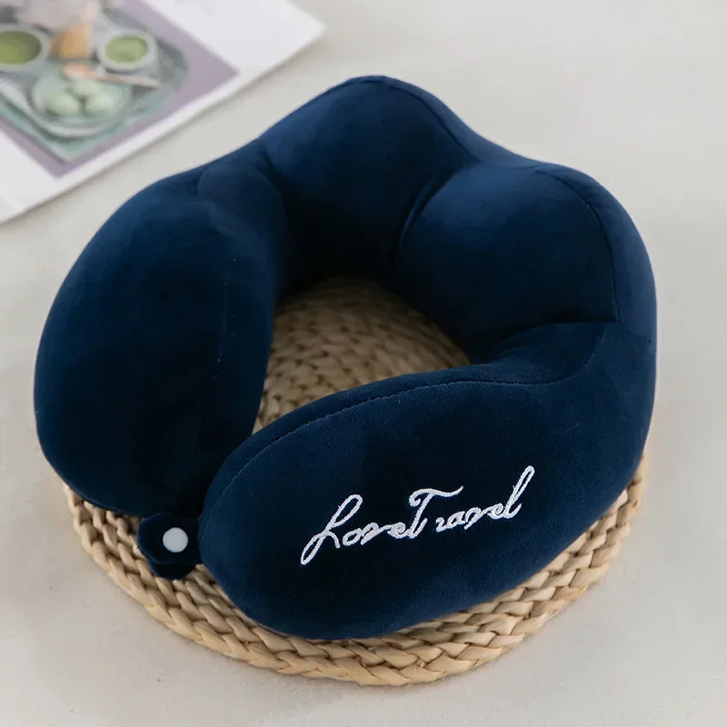 1PC Travel Neck Pillow Travel Neck Cushion Durable U-Shaped Travel Portable Neck Pillow Airplan Soft Pillow PP Cotton