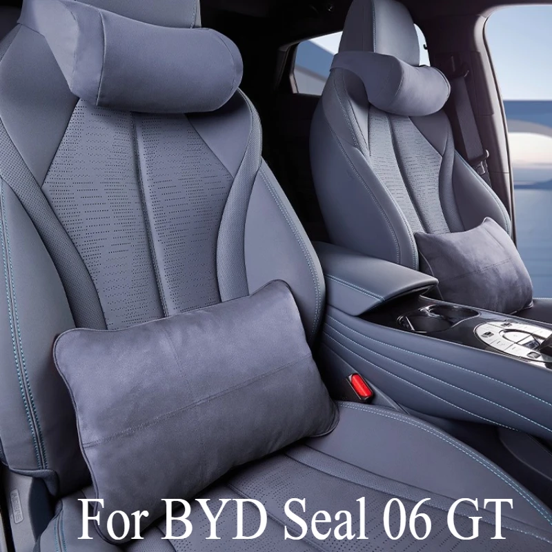 Turned Neck Headrest Waist Pillow Memory Cotton Seat Waist Interior Accessories Body Kits Automobiles For BYD Seal 06 GT
