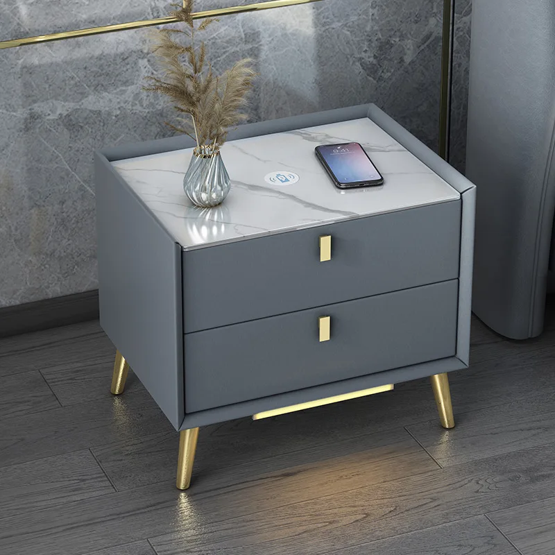 AIROW Smart Nightstand Wireless Charging Custom Logo Supported Bedroom Furniture