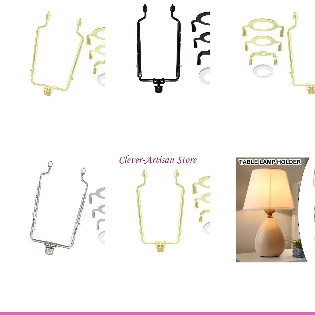 

E06B Adjustable Lamp Shade Harp Holder Support Bracket Set Detachable Lamp Part