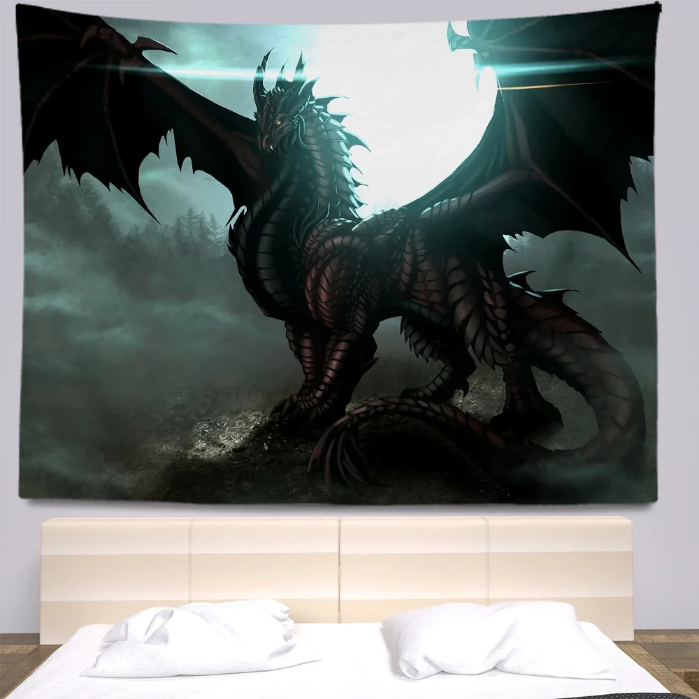 Fantasy Dragon Tapestry Beautiful Room Decor Hippie Boho Home Decor Wall Hanging Wall Cloth