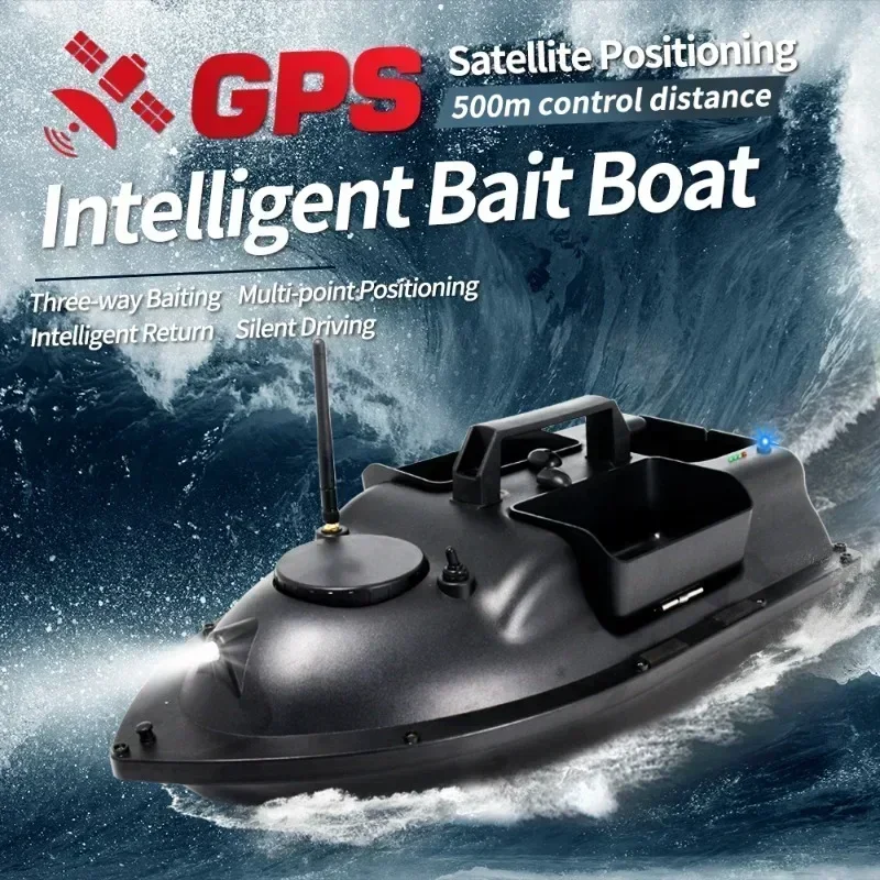 MBLN Brand,New intelligent remote control bait  Fishing  boat with GPS, three silos, 1.5kg load capacity