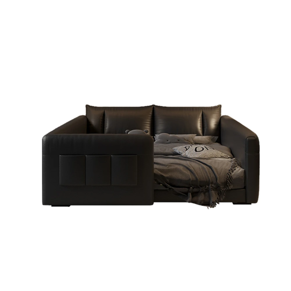 سرير بحجم كينغ أسود فاخر وبسيط وحديث لتنجيد الفنادق ومنضدة صالة للأطفال Meubles De Chambre ديكور منزلي