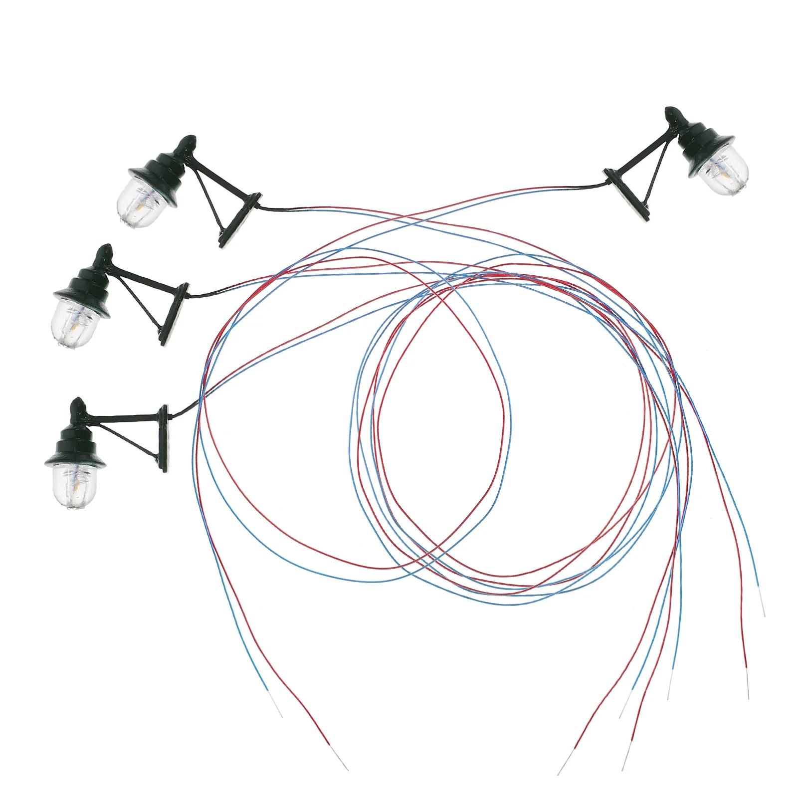 4 PCS Dollhouse Wall Light Tiny Lights Operated Mini LED Small Lamps Sconces Toy Street Sand Table Materials