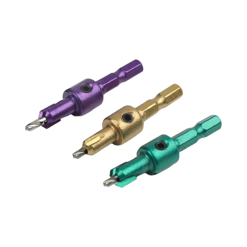 For Power Drills Woodworking Tool Drilling And Countersinking Countersink Drill Bit Set Quick Change Compatibility