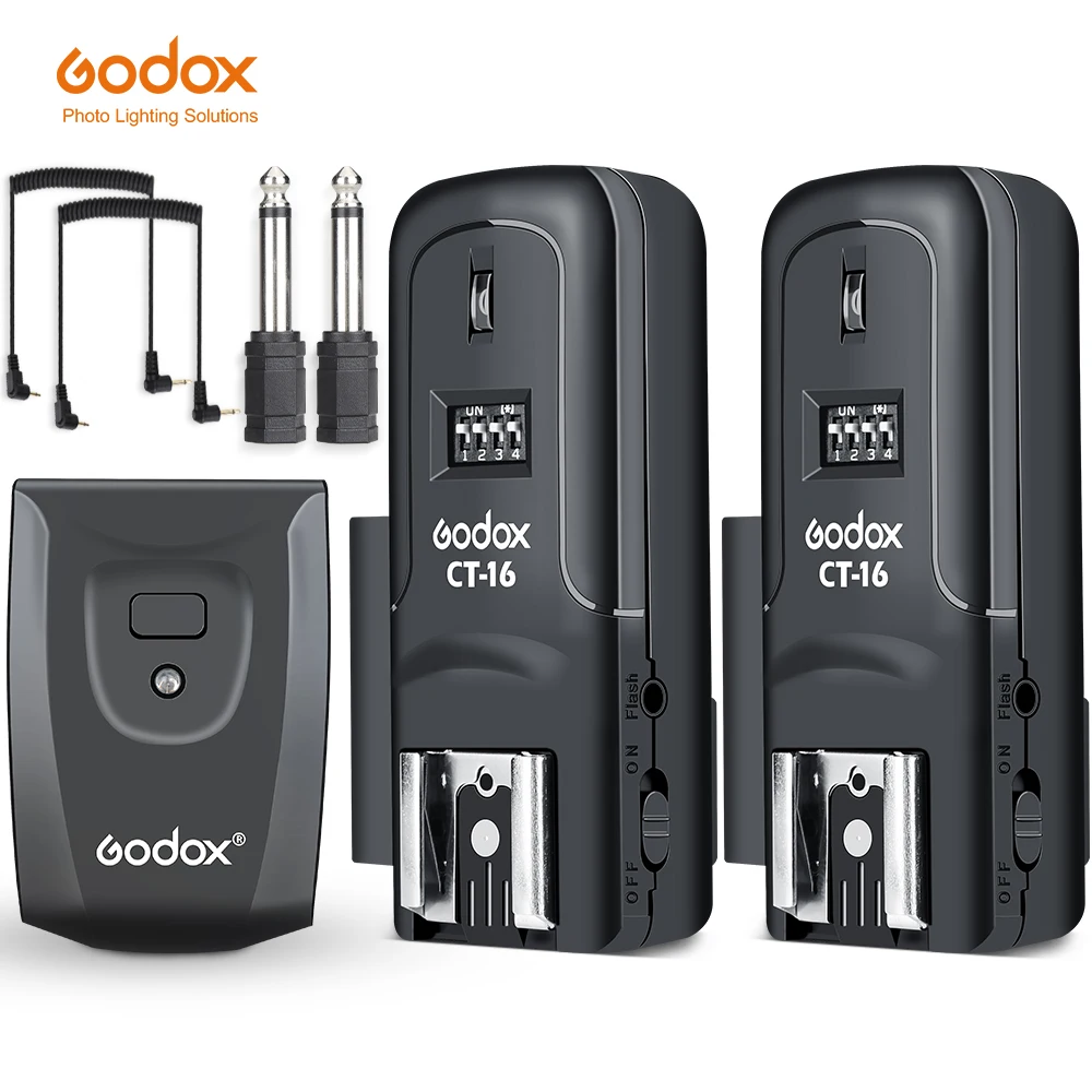 Godox CT-16 Trigger Receptor transmisor de Flash de Radio inalámbrico de 16 canales (opción) para Flash Speedlite de estudio Canon Nikon Pentax