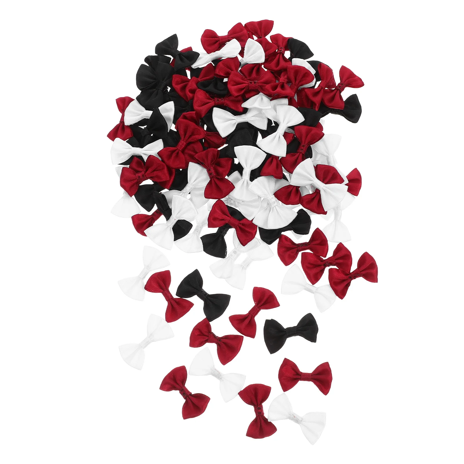 

120Pcs Mini Polyester Bows for Crafts DIY Projects Scrapbooking Wedding Decor Handmade Accessories 4cm Vibrant Colors