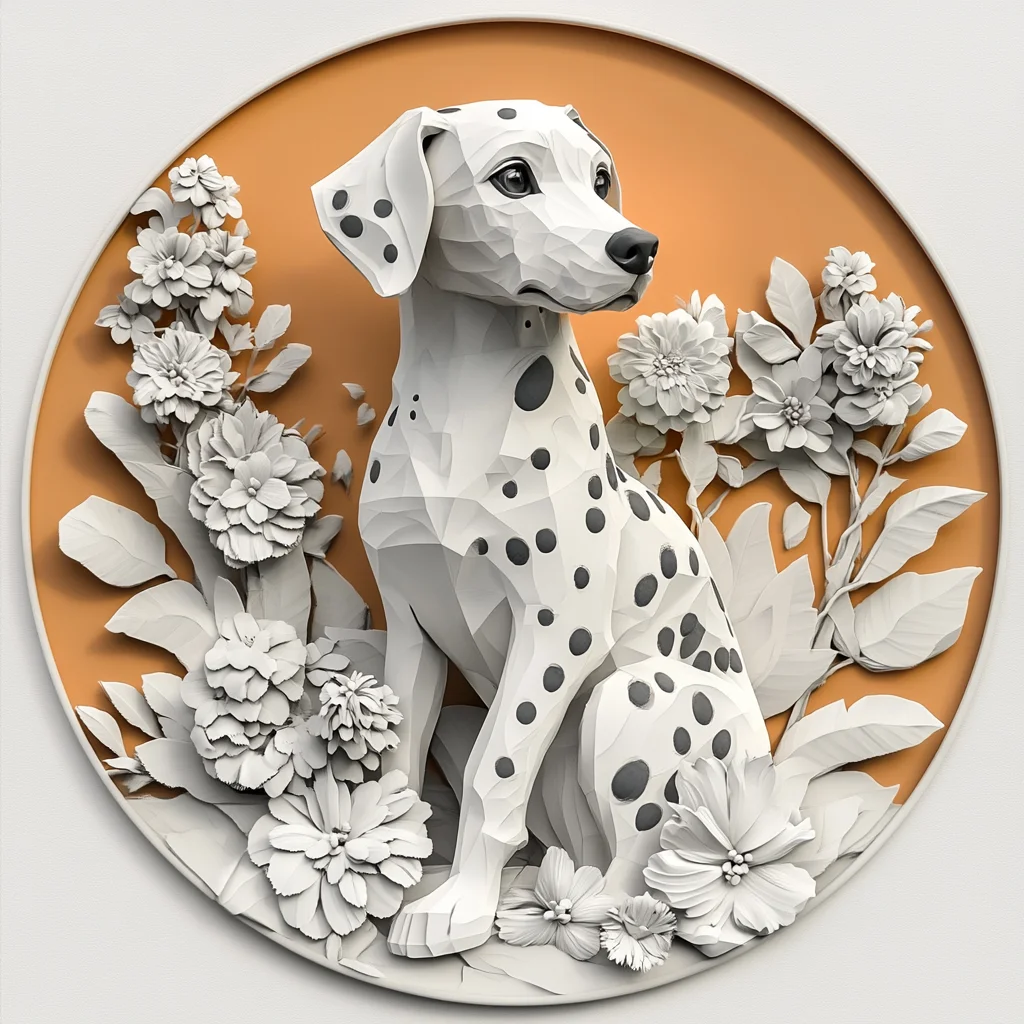 Customized Dalmatian Dog Pet Ornaments - Circular Aluminum Decorative Paintings | Ideal Gifts for Cat and Dog Enthusiasts