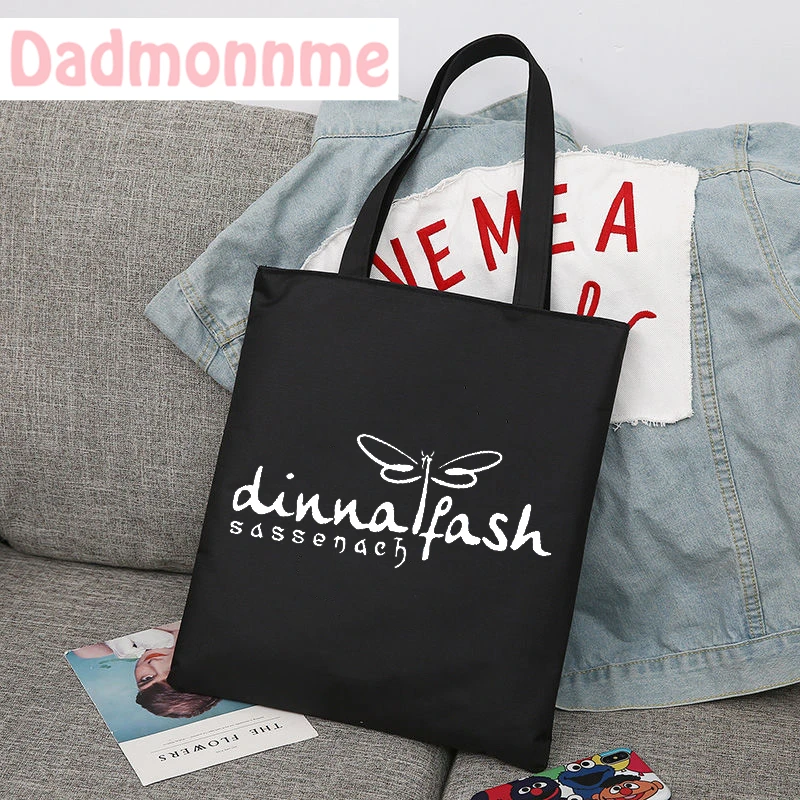 Sassenach Series Dinna Fash Fan Korean K-pop Shoulder Bags Large Capacity Wild Messenger Summer New Cute Canvas Handbag Tote Bag