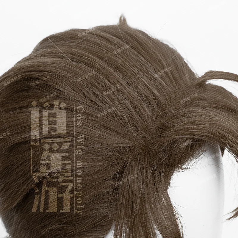 Mercenary Naib Subedar Cos Wig Game Identity V 45-50cm Brown Heat Resistant Synthetic Hair Halloween Party Cosplay Wigs+Wig Cap