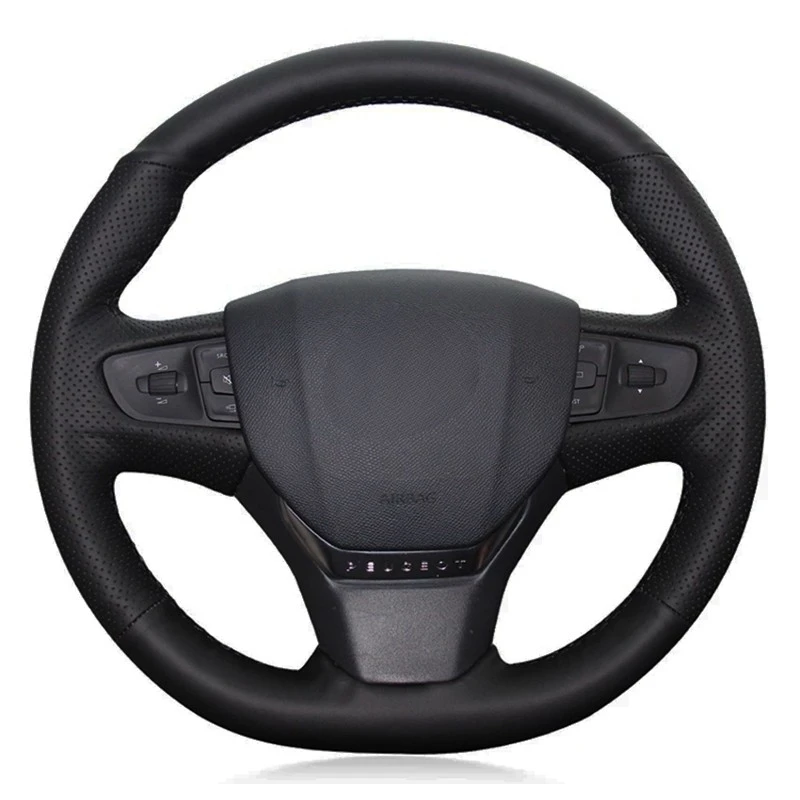 Steering Wheel Cover Artificial Leather For Citroen C3 C3-XR 2015-2019 C4 2016-2019 Peugeot 408 2014-2019 Traveller 2016-2019