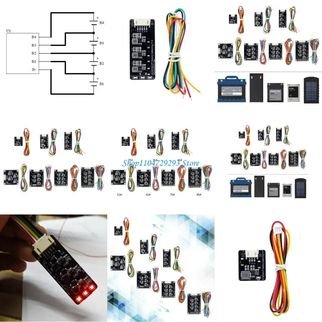 Y2GD 1.2A Lifepo4Lipo LithiumBatteryEnergy Transfer Module 2S 3S 4S 5S 6S 7S 8S Active Board BMSBalance Board