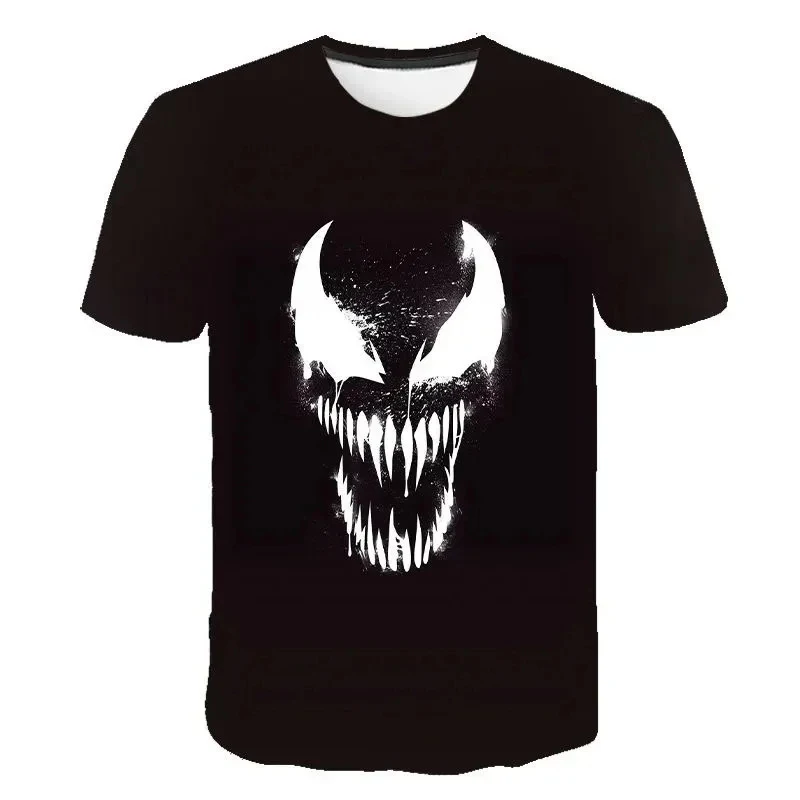 New 3D Venom Printed Men's T-shirt Casual Fashion Marvel T-shirt Oversized Sports Short Sleeve Street Fashion Men's Clothing image 4