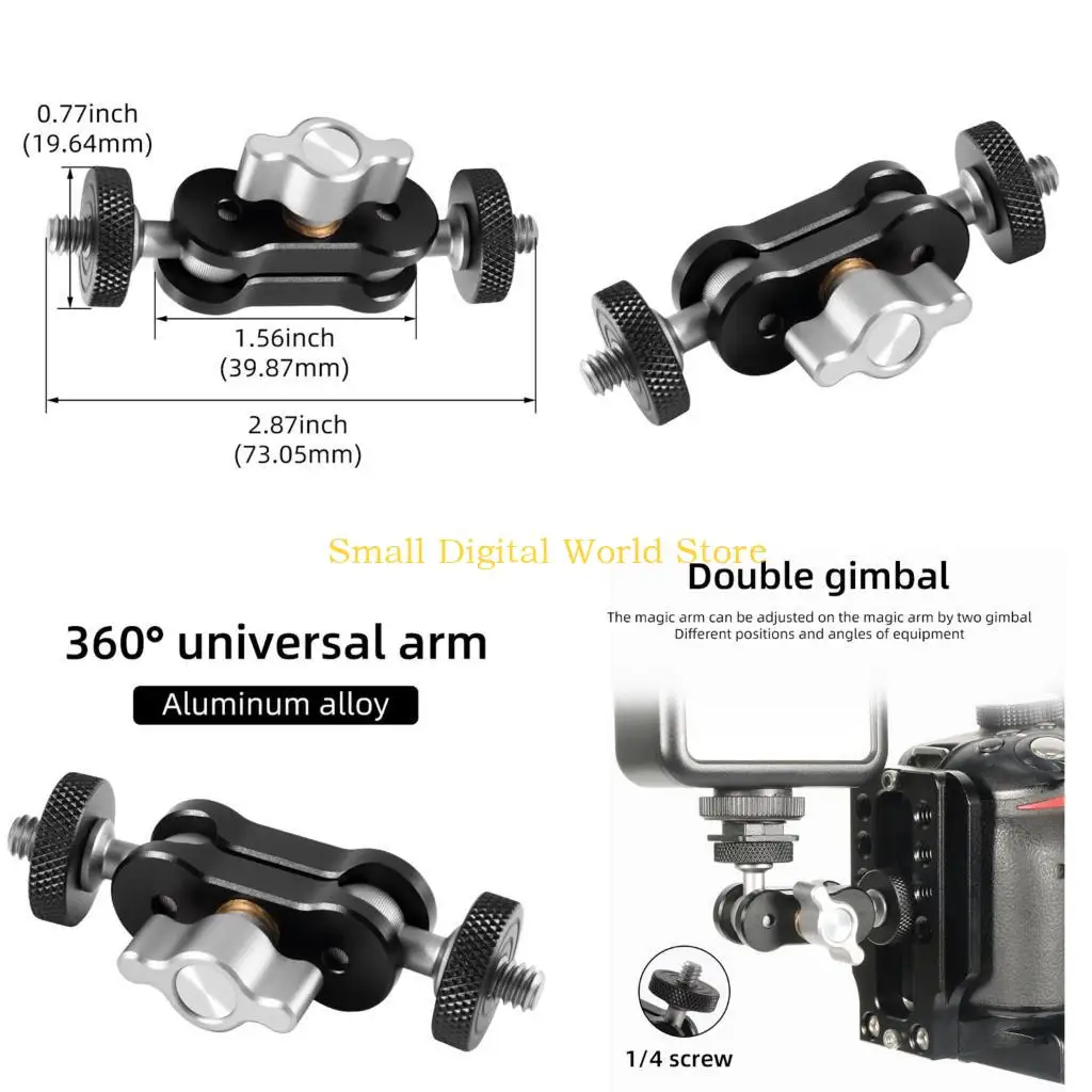 

77UB Aluminum Alloy Portable Adjustment Bracket 1/4 Magic Arm Tripod Cell-Phone Photography Fill Light External Strange Hand
