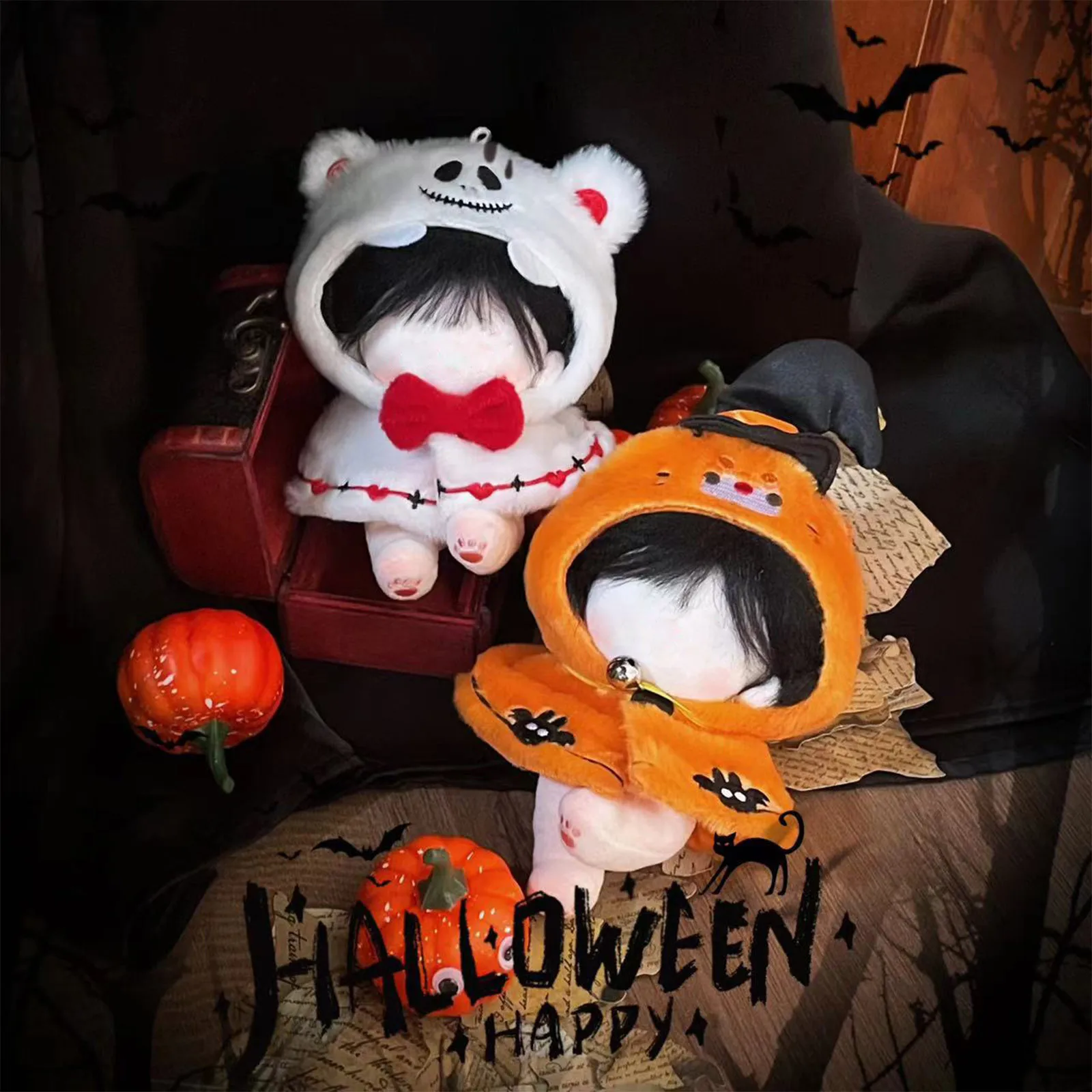 Черная шляпа на Хэллоуин и милый виниловый костюм куклы - нарядная праздничная одежда для модных кукол, коллекционные подарочные аксессуары