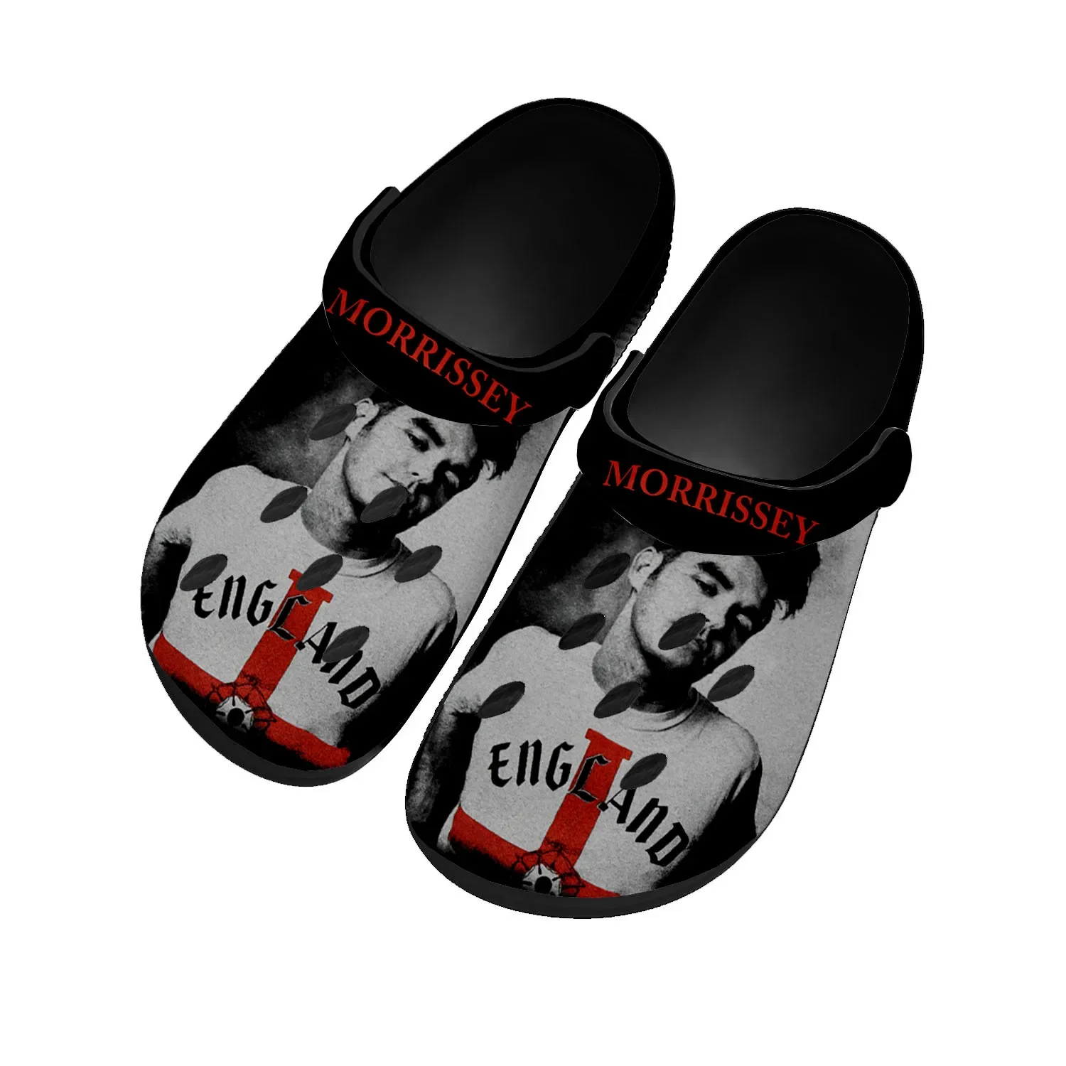 Morrissey Rock Singer Home Clogs Custom Water Shoes Mens Womens Teenager Shoe Garden Clog Breathable Beach Hole Slippers Black