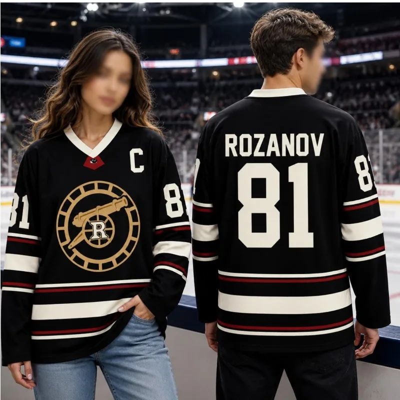 Heated Rivalry Jersey Hollanov Hookey Jersey Ilya Rozanov Shane Hollander Long Sleeve Sports Tee Casual Streetwear Unisex Shirts image 5