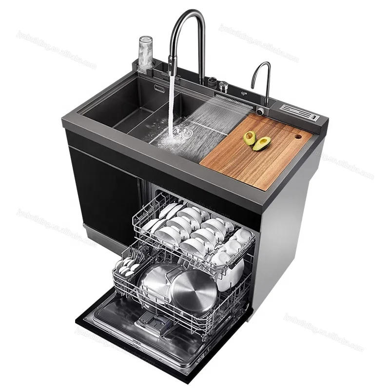 

Встроенная раковина Посудомоечная машина Бытовая ультразвуковая интегрированная раковина Встроенная посудомоечная машина 110 ~ 220 В В Встроенная посудомоечная машина 304 SUS Kitch