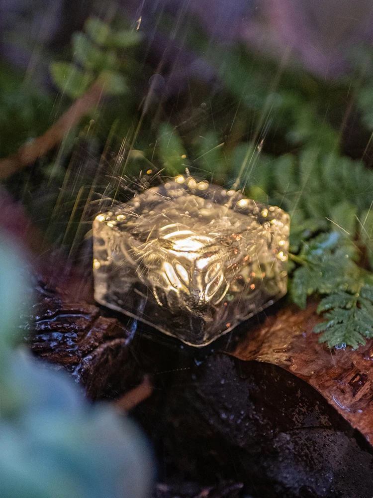 Zonne-Energie Ijssteen Begraven Licht Nacht Buiten Waterdichte Tuin Villa Gazon Woondecoratie