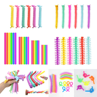 6/12/24pcs Elastic String Stretchy Bracelet Cute Unicorn TPR Rope Sensory Toys Stress Relief for Kids Birthday Party Favors Gift