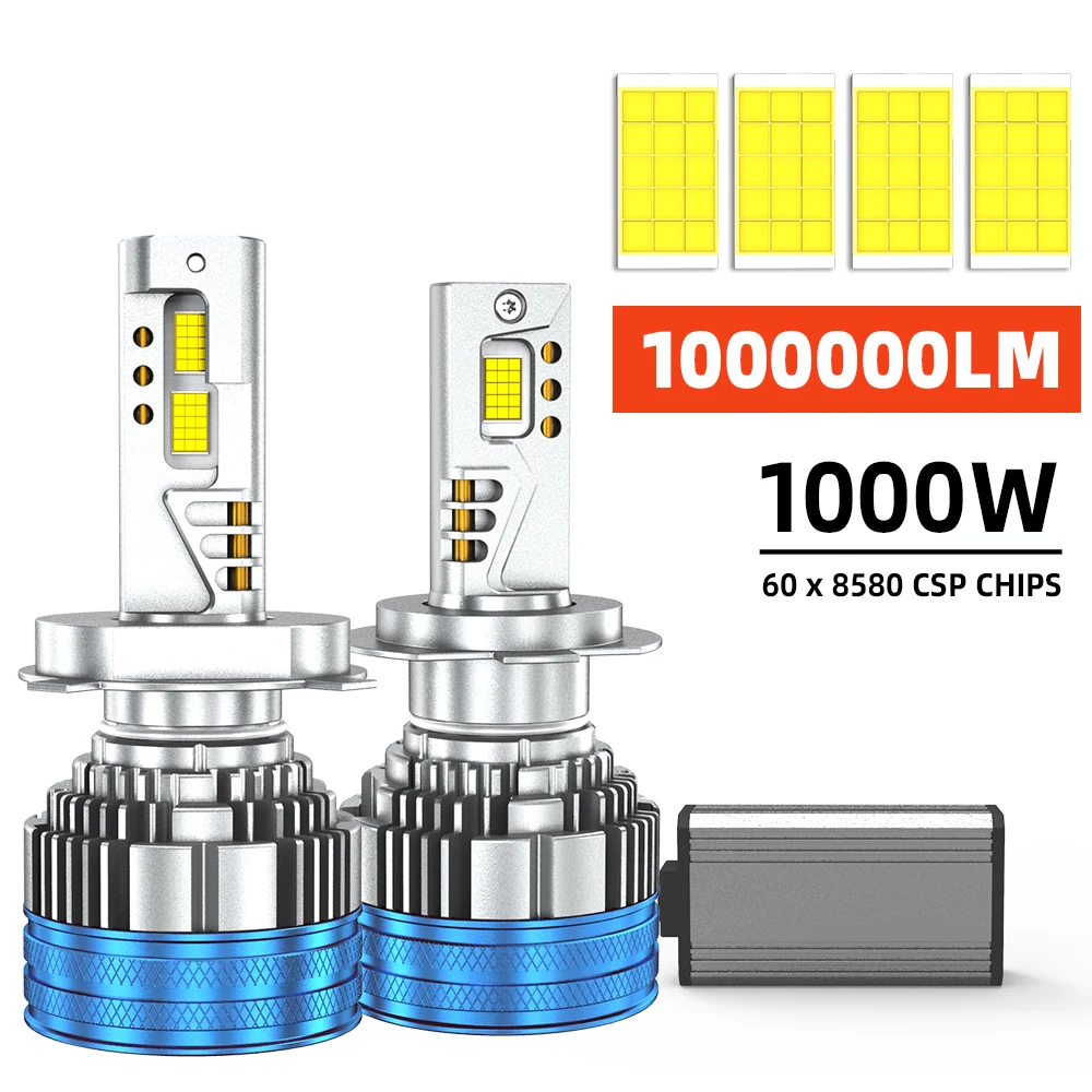 

H7 H4 H11 Led Headlight 1000W High Power 8580 CSP Canbus H1 9005 HB3 9006 HB4 Turbo Lamp Car Led Headlamp Fog Light 6000K