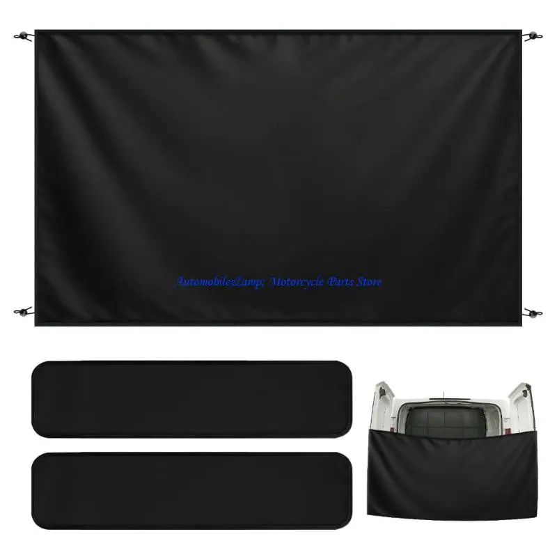 

H7BD Wide 215cm Travel Privacy Curtain Set Includes 2 Side Extensions