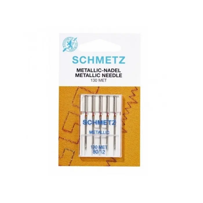 Estuche 5 Agujas Especiales Hilo Metalico Schmetz 80/12