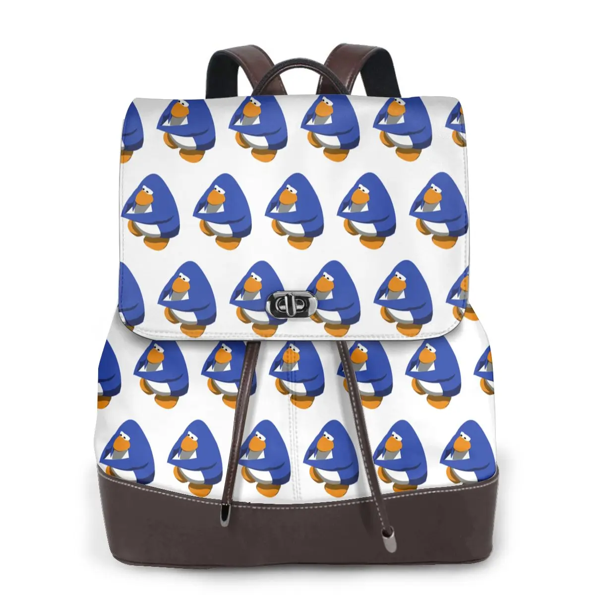 Club Penguin BOI Bookbag School Student Bags Hiking Travel Daypack for Women Fashion Derma Backpack