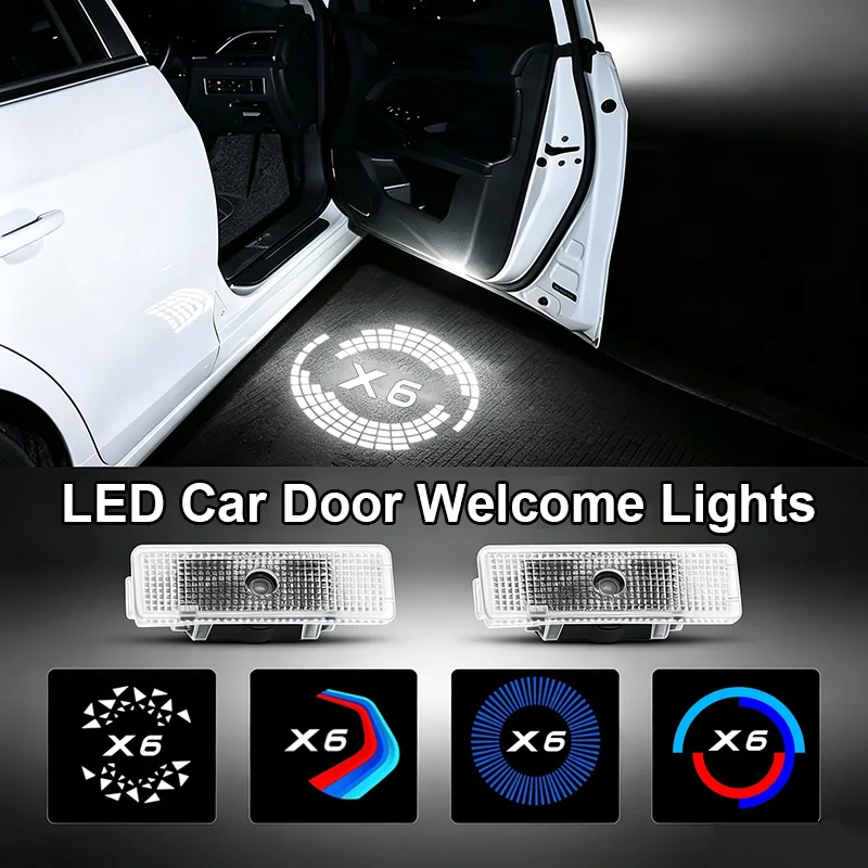 2 Stück für BMW X6 E71 E72 F16 2008-2019 LED-Licht Autotür Willkommens-Projektorleuchten Geister-Schatten-Begrüßungslampe Zubehör