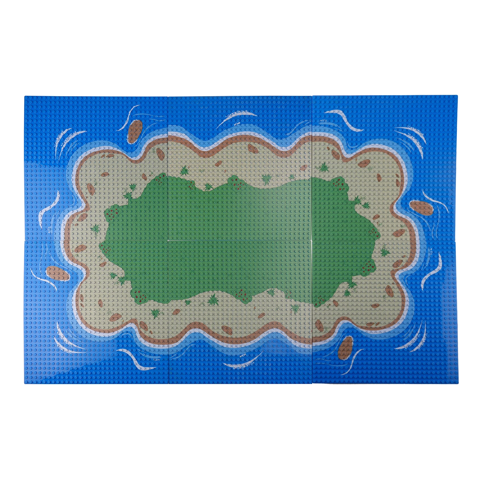 

1 шт., 32X32 точки, остров, луг, строительные блоки, набор опорных пластин, мелкие частицы, морской камень, длинный пляж, пустынная трава, детские игрушки