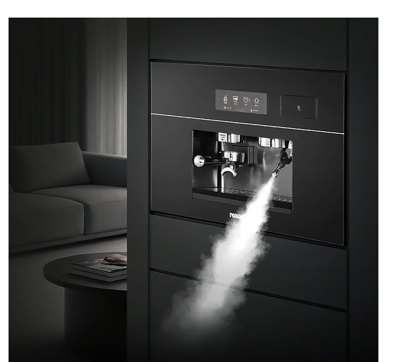 Home Use  Built-In Coffee Maker Vibration Smart Display Screen Semi-Automatic Machine for Household