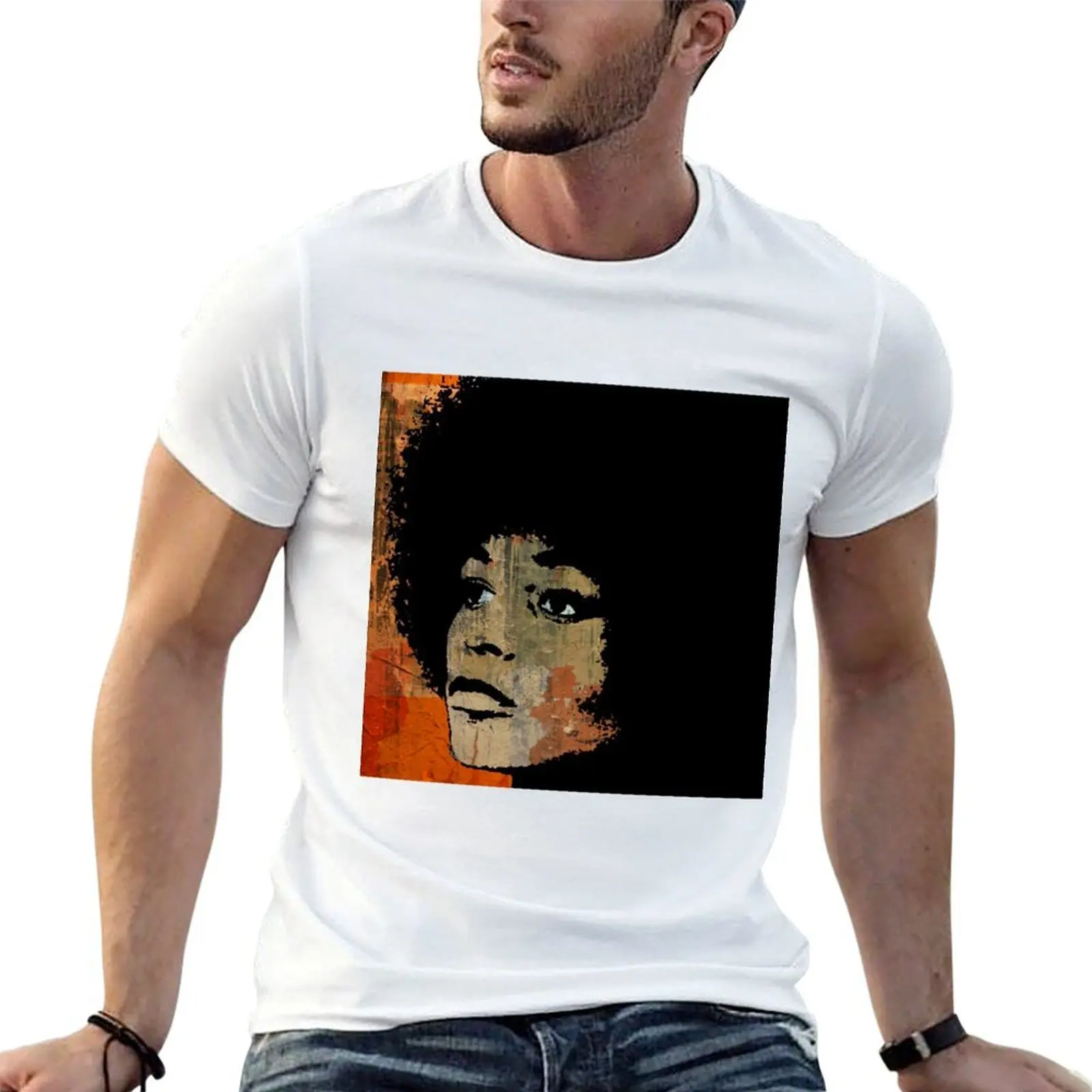 

ANGELA DAVIS 2B T-Shirt man t shirts for men casual man t shirt summer T-Shirt