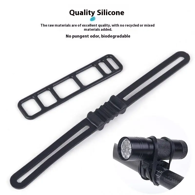 10 قطعة/المجموعة دراجة سيليكون جبل العصابات دراجة أشرطة إضاءة للمصباح الخلفي تحديد العالمي الدراجة الملحقات