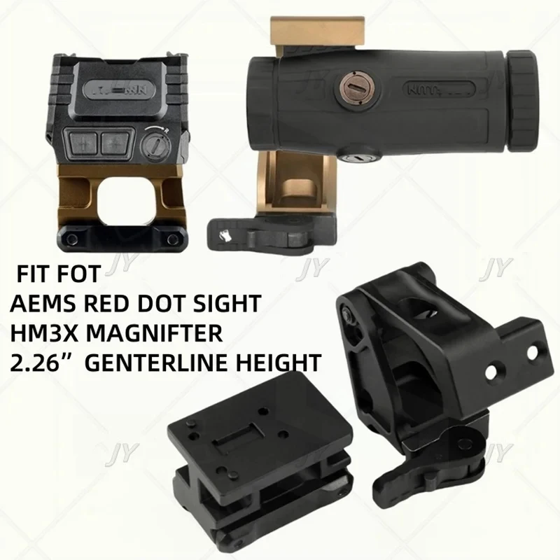 

Premium Metal Tactical AEMS FAST Mount 2.26in Optical Centerline For Airsoft Hunting Made Of CNC Aluminum 6061