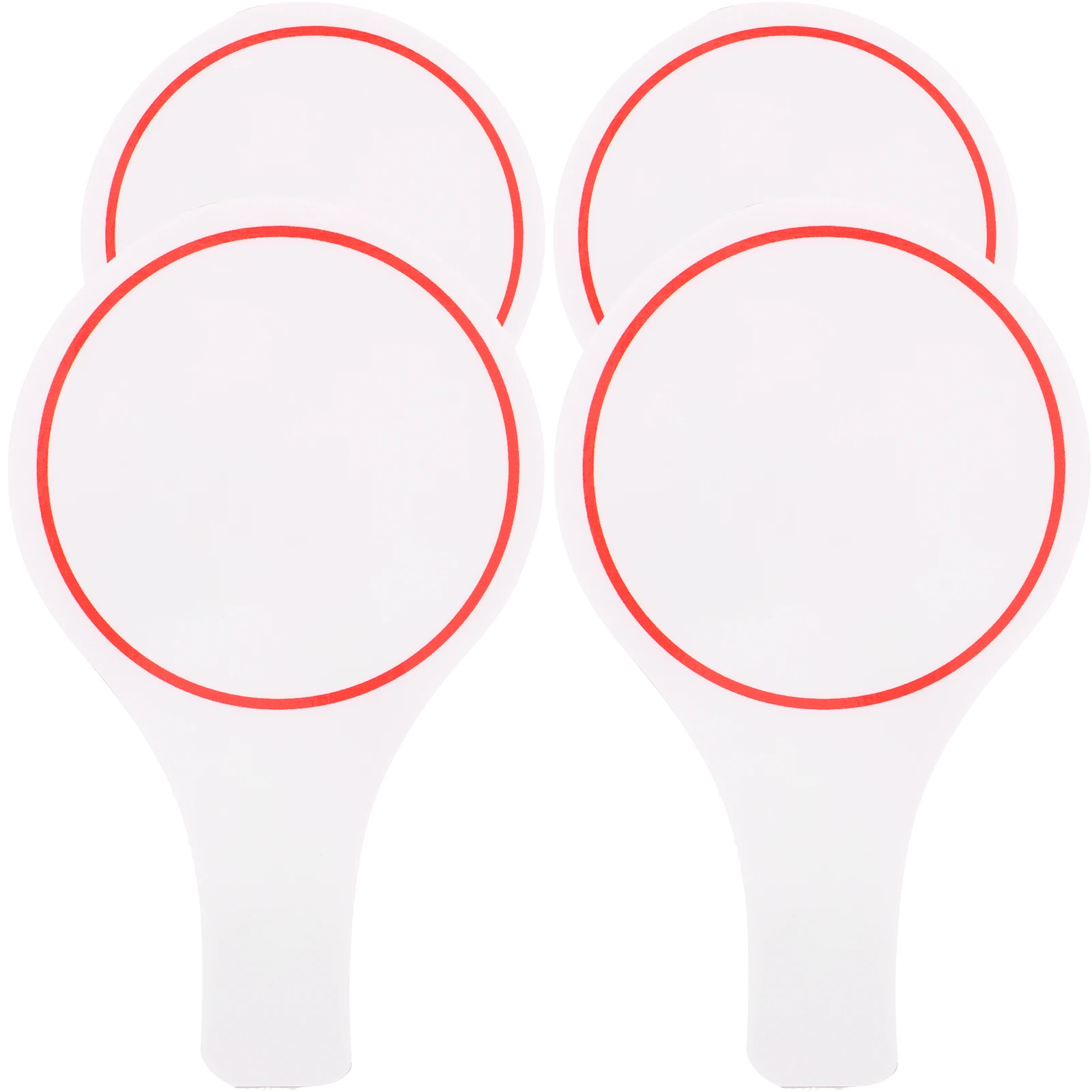 4Pcs Blank Scoreboard Reusable Dry Erase Paddle Sturdy Single Side Writing Board for Match Supply Family Games Auction Signs DIY