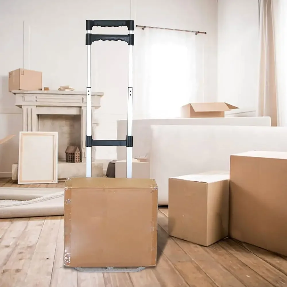 접이식 핸드 트럭 돌리 카트 알루미늄 경량 휴대용 200lbs 용량 자동 고무 바퀴 텔레스코픽 핸들 공간 절약