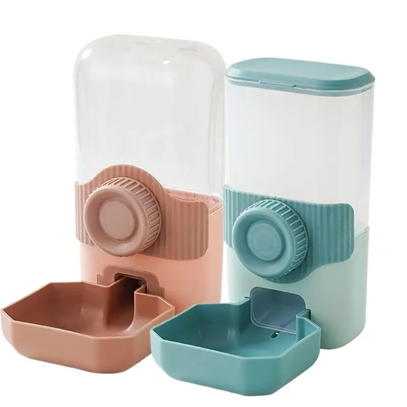 

Automatic Pet Feeder Cage Hanging Bowl Water Bottle Food Container Dispenser For Puppy Kitten Rabbits Birds Pet Feeding Supplies