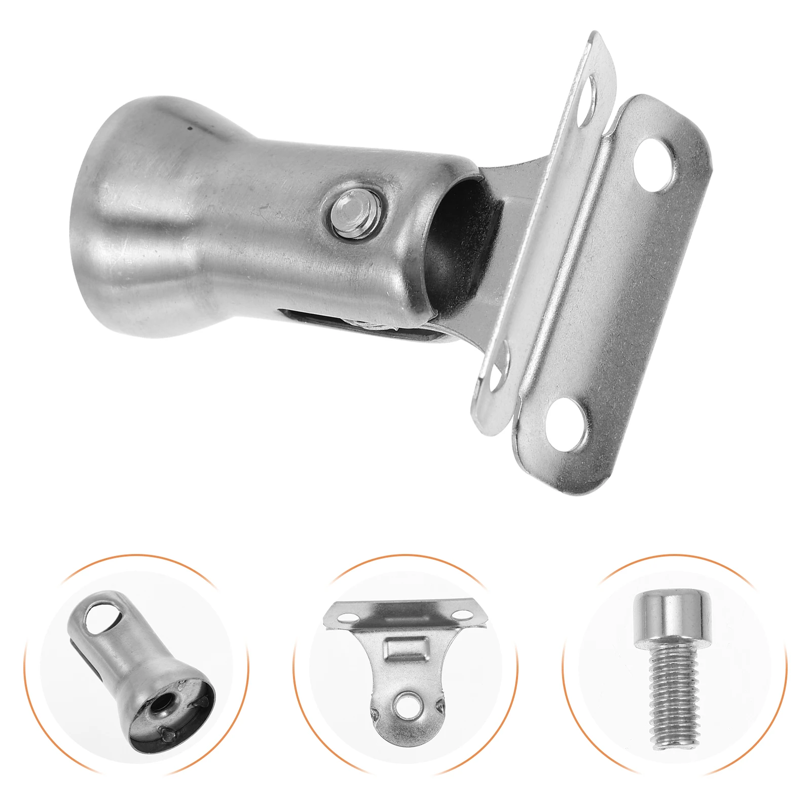 

4pcs Stainless Steel Handrail Bracket Sturdy Railing Support Banister Bracket Stair Railing Column Wear Resistant Rust Proof