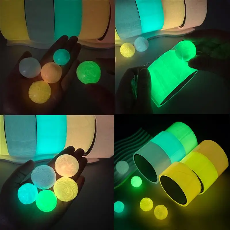 10m Luminous Sticky Ball Rolling Tapes DIY Decompression Relaxing Toy Making Colored Ball For Children Adult Craft Tape Supplies