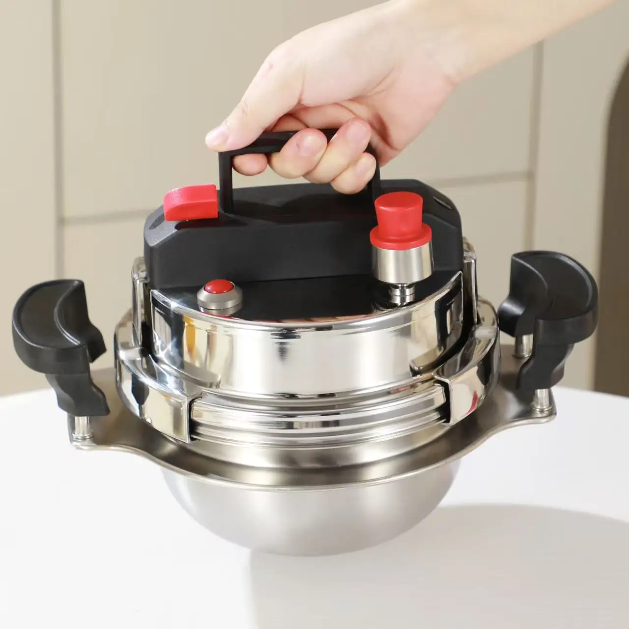 

Скороварка из нержавеющей стали 304, совместимая с плитой, подходит для кемпинга, приготовления пищи на кухне.