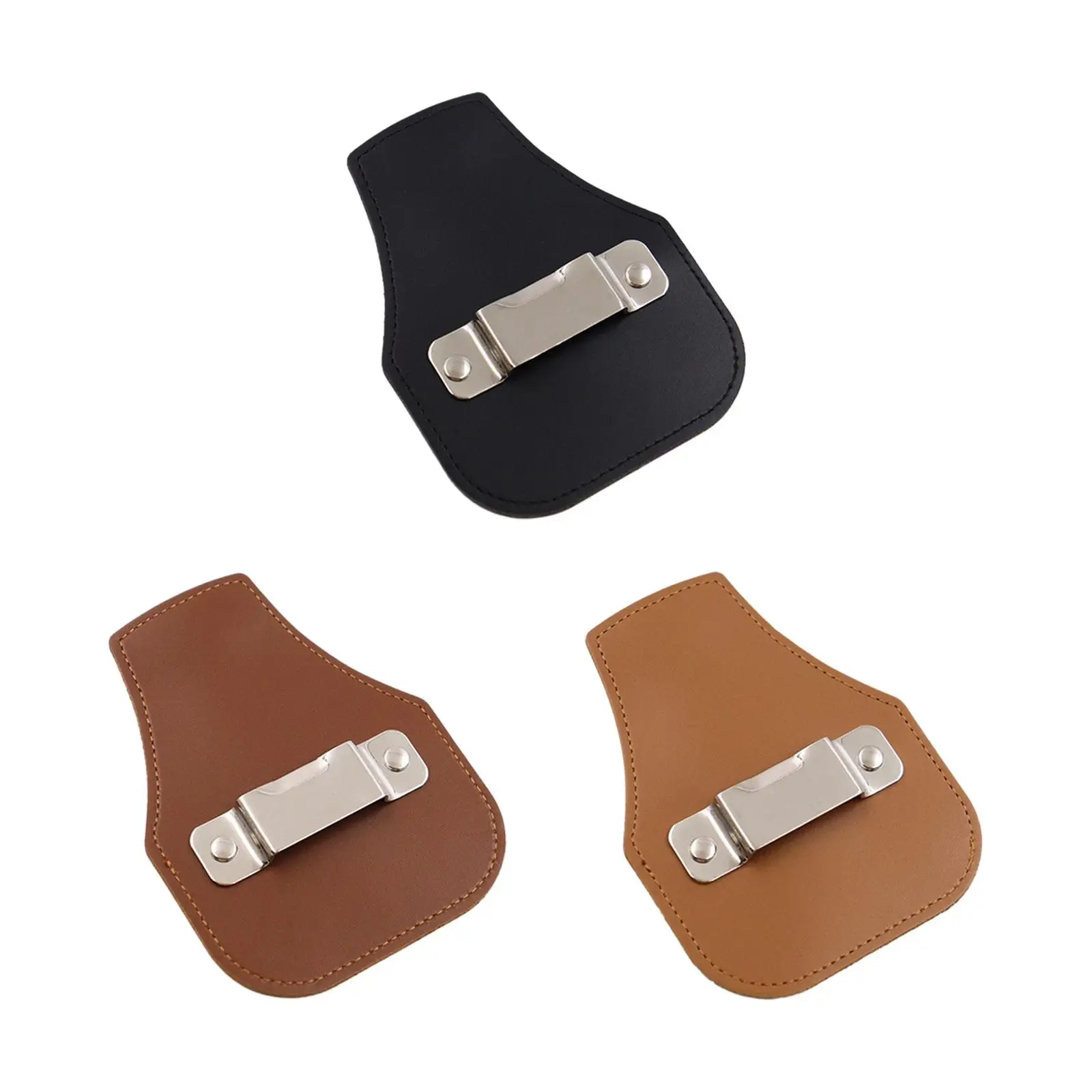 Soporte para cinta métrica, cuero PU, para cinturón, bolsa, herramienta hecha a mano, bolsa de herramientas con clip para cinturón para carpinteros y manuales