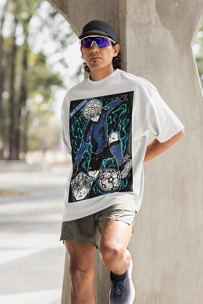 Seishiro Nagi fechadura azul camiseta, Macio Anime Manga, Isagi Yoichi Rin Itoshi
