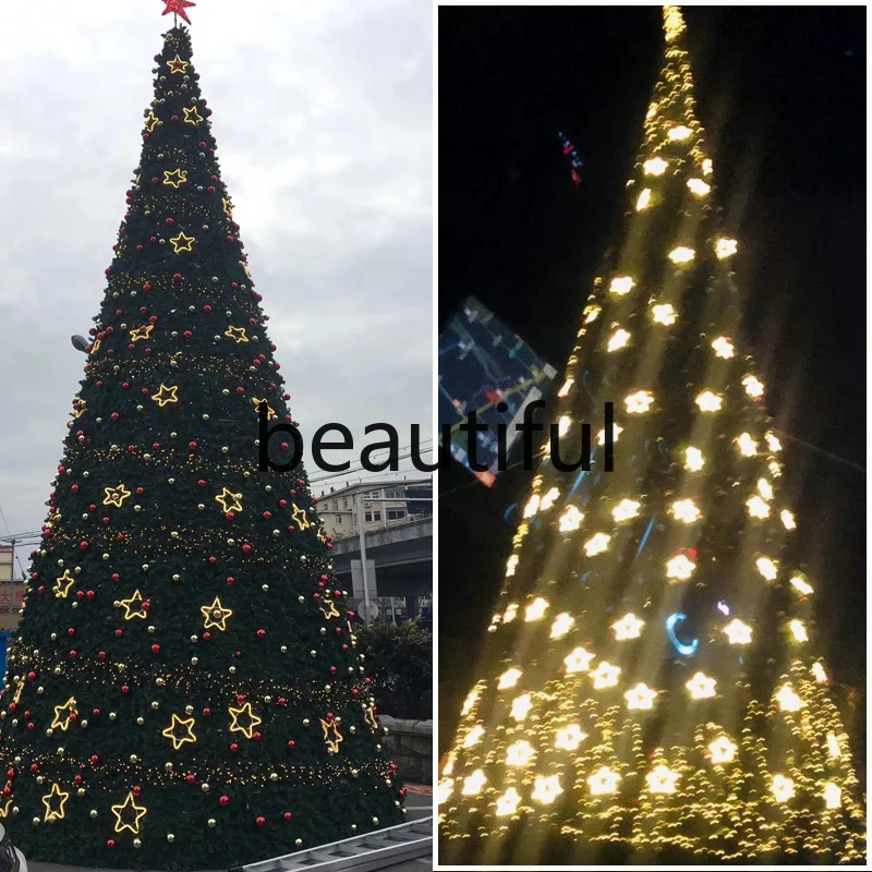 

Large frame Christmas tree 4/5/6/8 meters outdoor luminous decoration scene to arrange Christmas shopping mall activities