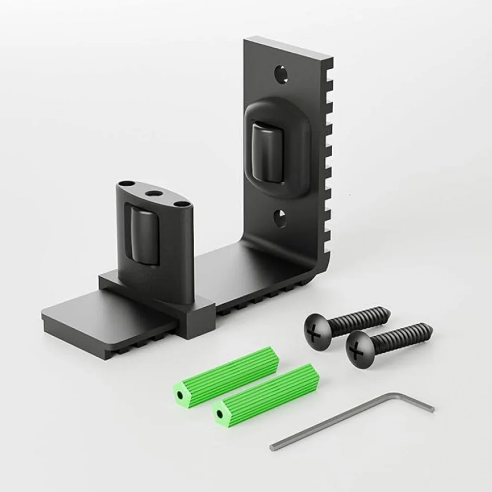 دليل الأسطوانة المزدوجة دليل باب الحظيرة من الفولاذ الكربوني دليل الباب سهل التركيب، باب منزلق، بناء معدني قوي، تصميم عجلة مزدوجة #5