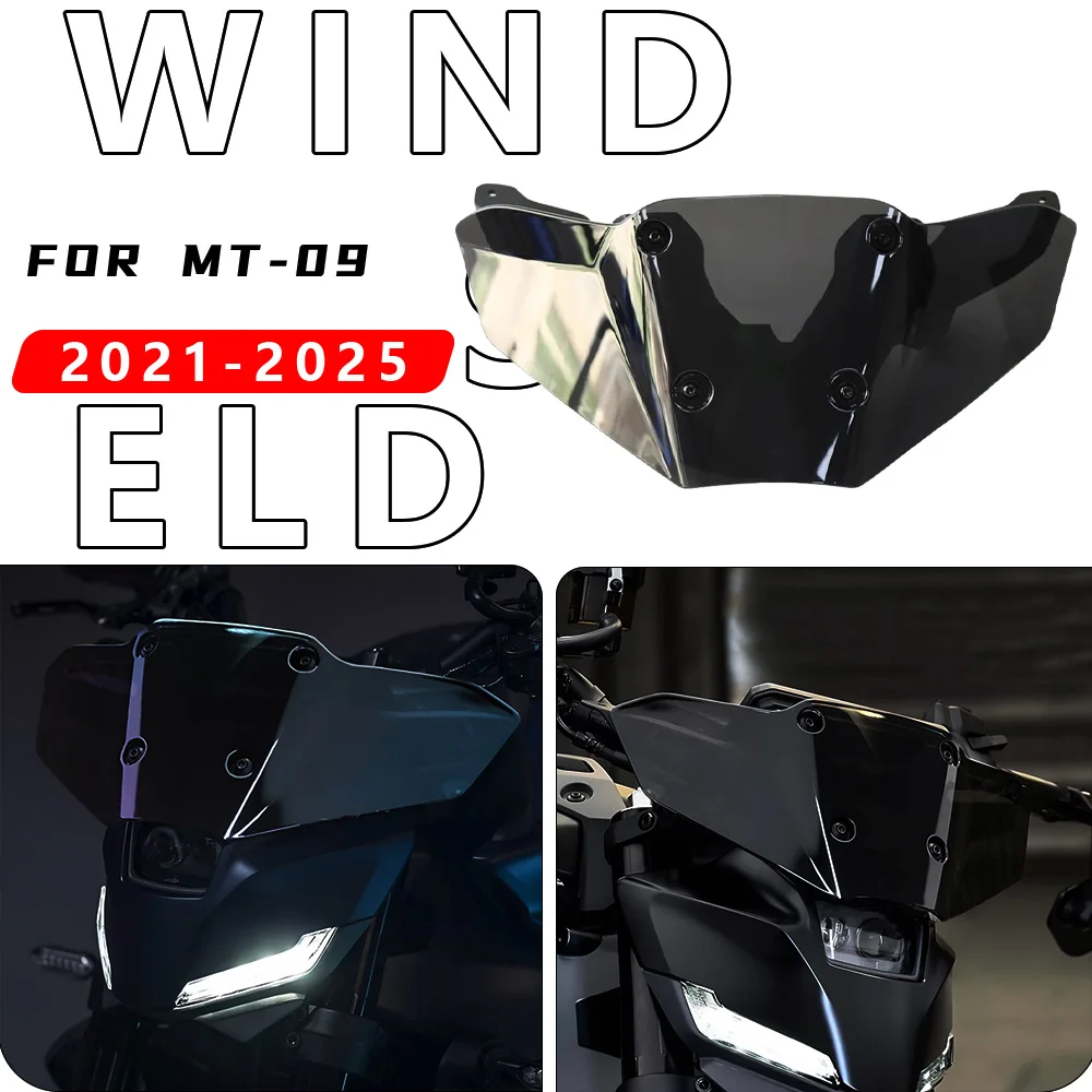 

MTKRACING for YAMAHA MT-09 2021-2025 Motorcycle Accessories Fairing Windshield Windproof screen Wind Deflector KIT