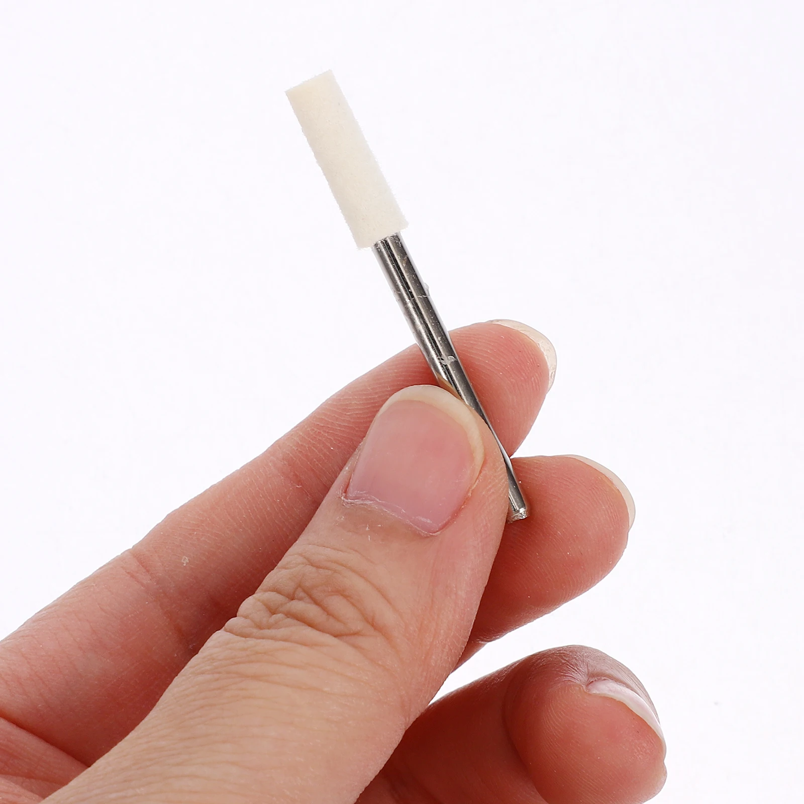 

12pcs Felt Polishing Drills Watch Polish 3mm Cylinder Deburring Tools Watch Jewelry Plastic Buffing Heads