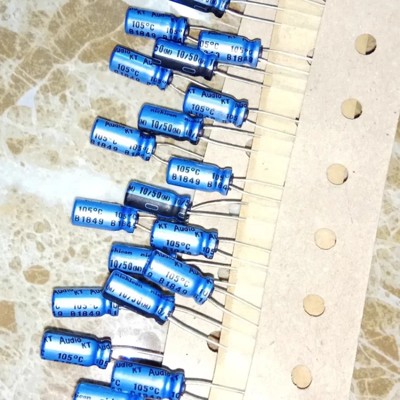 10 قطعة/100 قطعة الأصلي Nichicon الصوت KT سلسلة 5X11 مللي متر 50V10uF اوديوفيلي مكثفات كهربائية 105 درجة