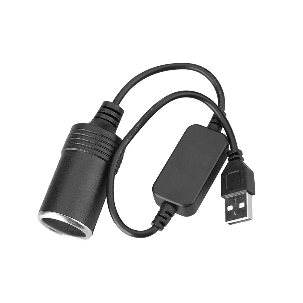 5 فولت USB إلى 12 فولت سيارة محول محول وحدة تحكم سلكية USB ذكر إلى أنثى السلكية تحكم موصل قابس محول إلكترونيات السيارات