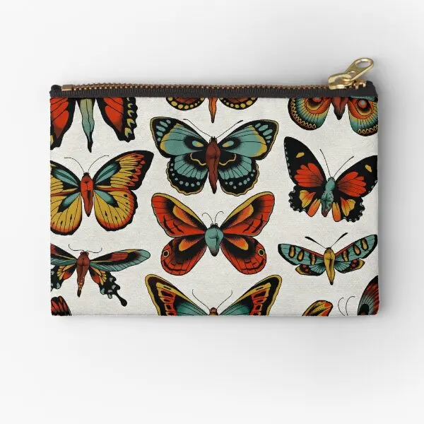 

Бабочки, традиционные тату-кармашки на молнии, сумочки, монеты, трусики, чистое косметическое нижнее белье, носки для ключей, для женщин и мужчин, хранение денег